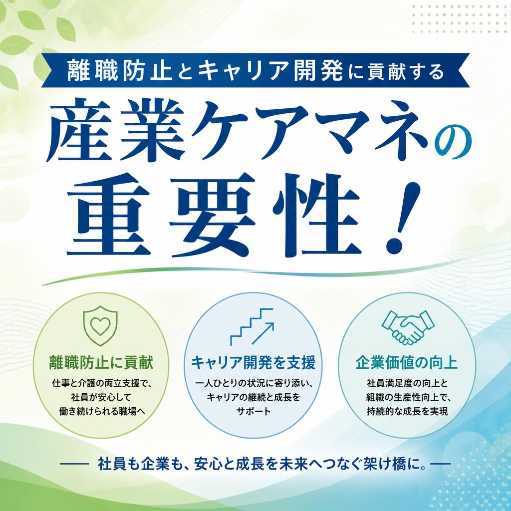 「離職防止とキャリア開発に貢献する産業ケアマネの重要性！」