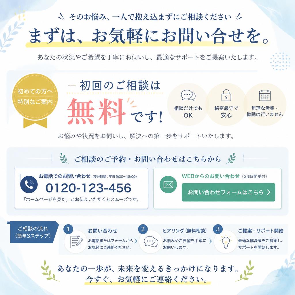 今すぐ相談しよう！