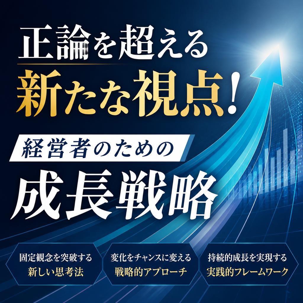 正論を超える新たな視点！経営者のための成長戦略