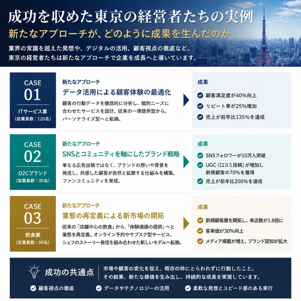 東京経営者の成功事例