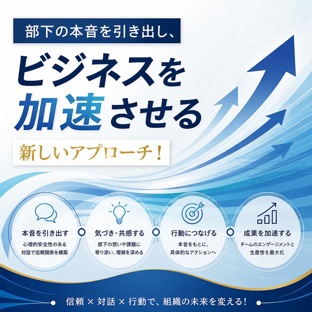 部下の本音を引き出し、ビジネスを加速させる新しいアプローチ！