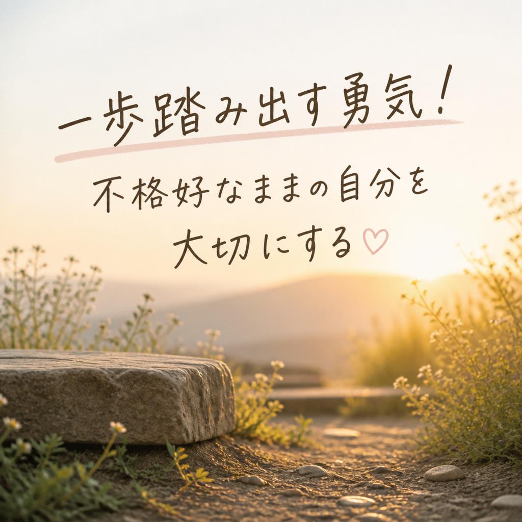 一歩踏み出す勇気！
不格好なままの自分を大切にする