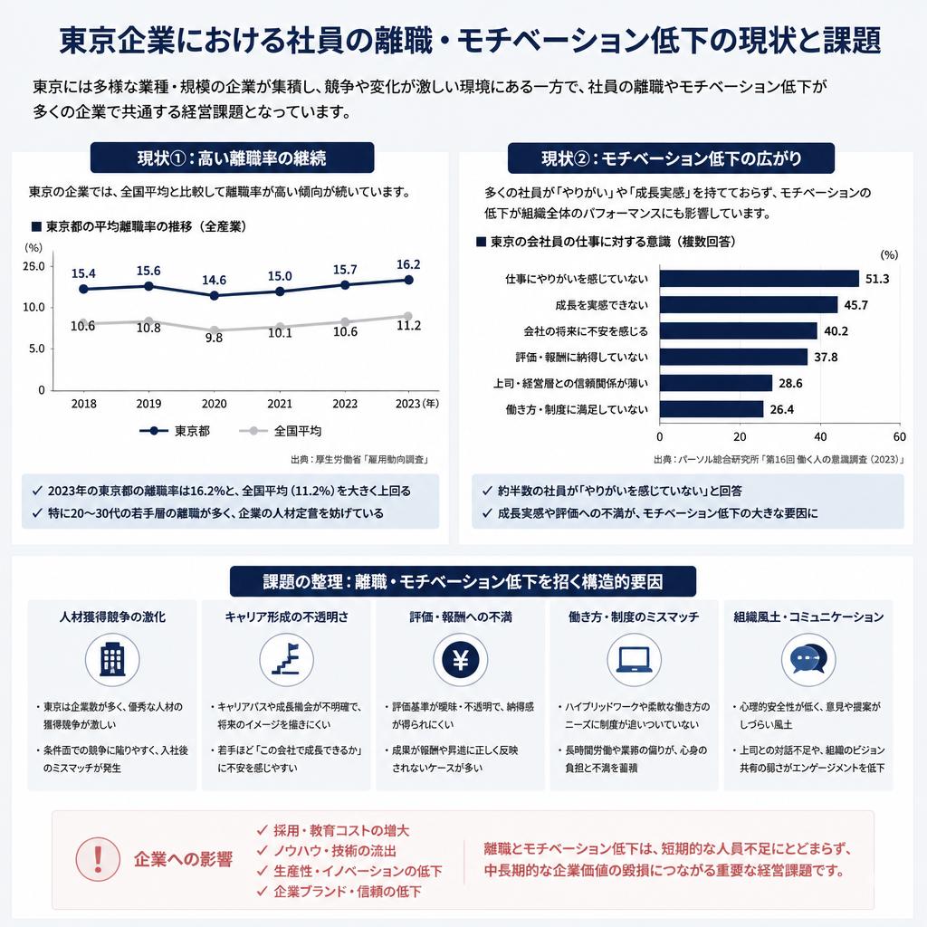 東京における社員の悩みとは？