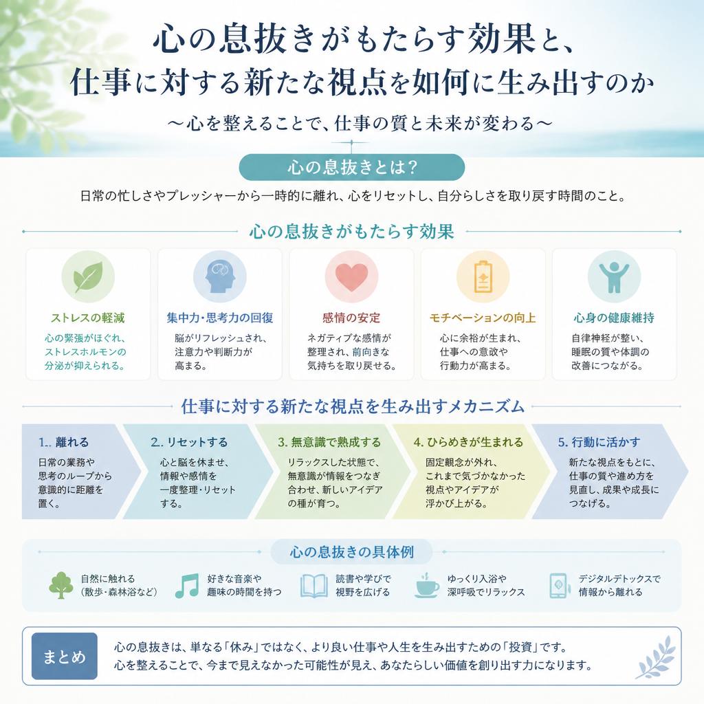 2. 息抜きの力とその効果