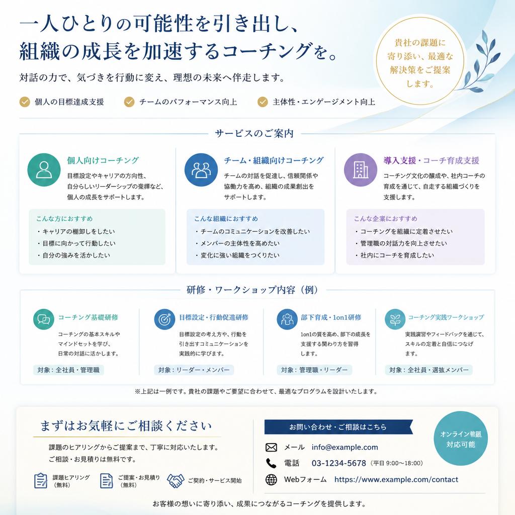 ７. 今すぐ始める！お問い合わせ