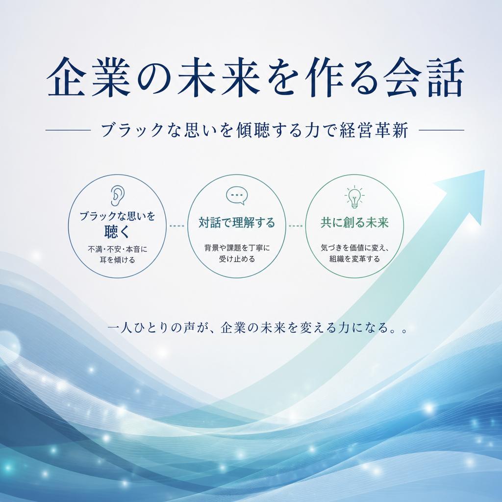 企業の未来を作る会話：ブラックな思いを傾聴する力で経営革新