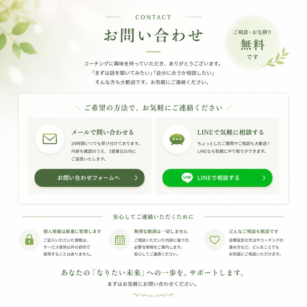 7. お問い合わせ：あなたの未来を共に築こう