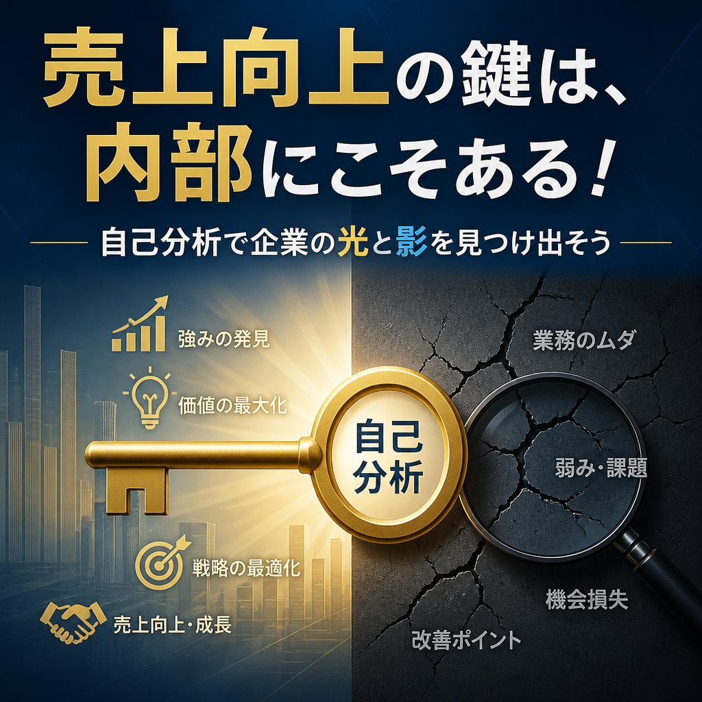 売上向上の鍵は、内部にこそある！自己分析で企業の光と影を見つけ出そう