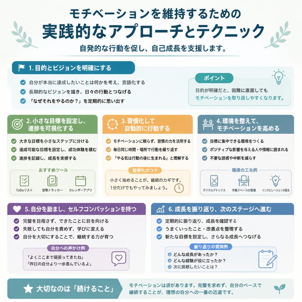 モチベーションを高めるためのステップ