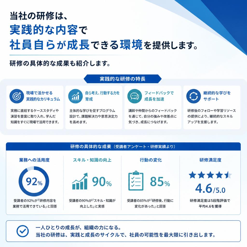 4. 社員研修の特徴と成果