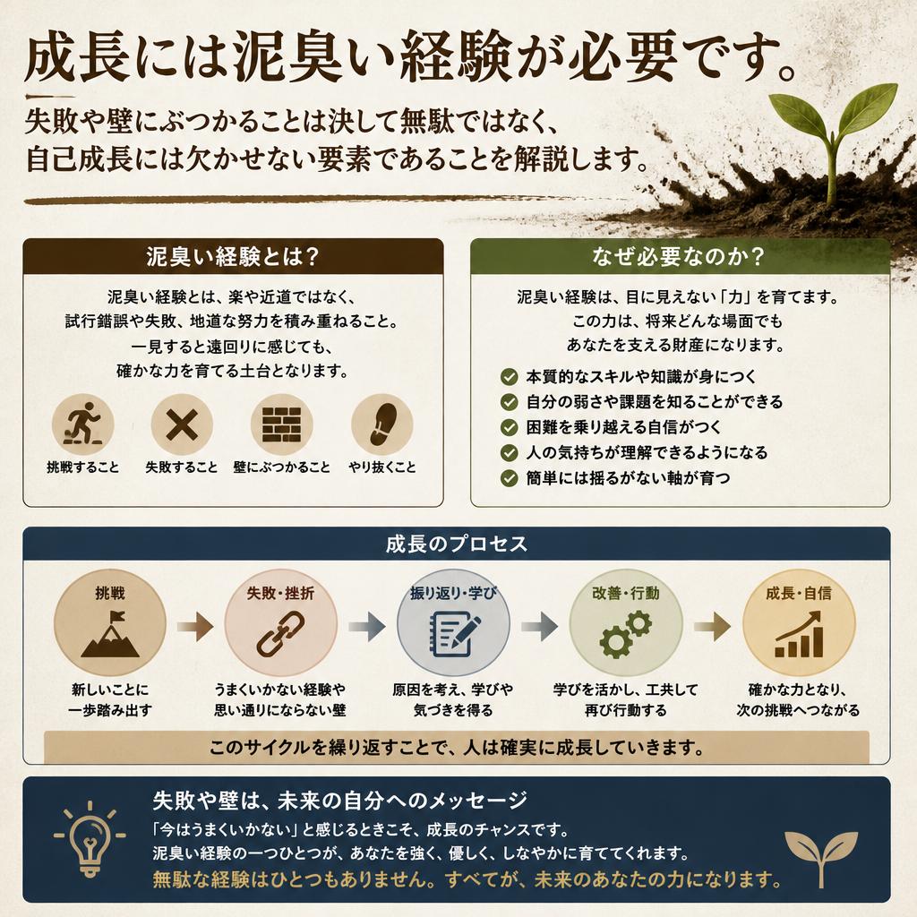 泥臭い現実を受け入れる