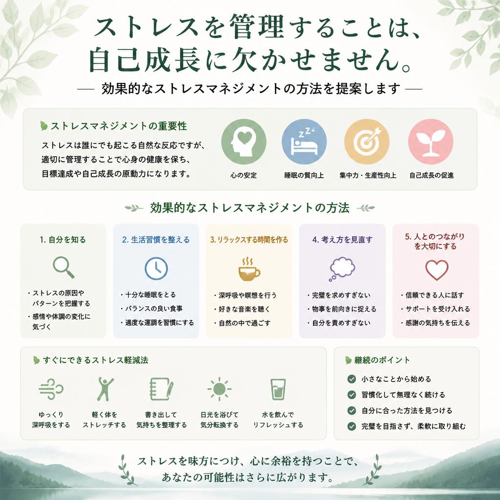 ストレスマネジメントで心の余裕を