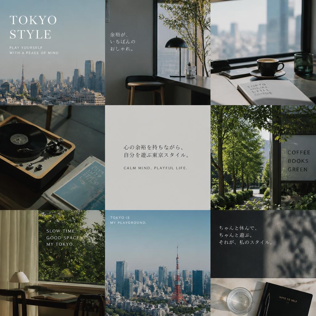 心の余裕を持ちながら自分を遊ぶ東京スタイル
