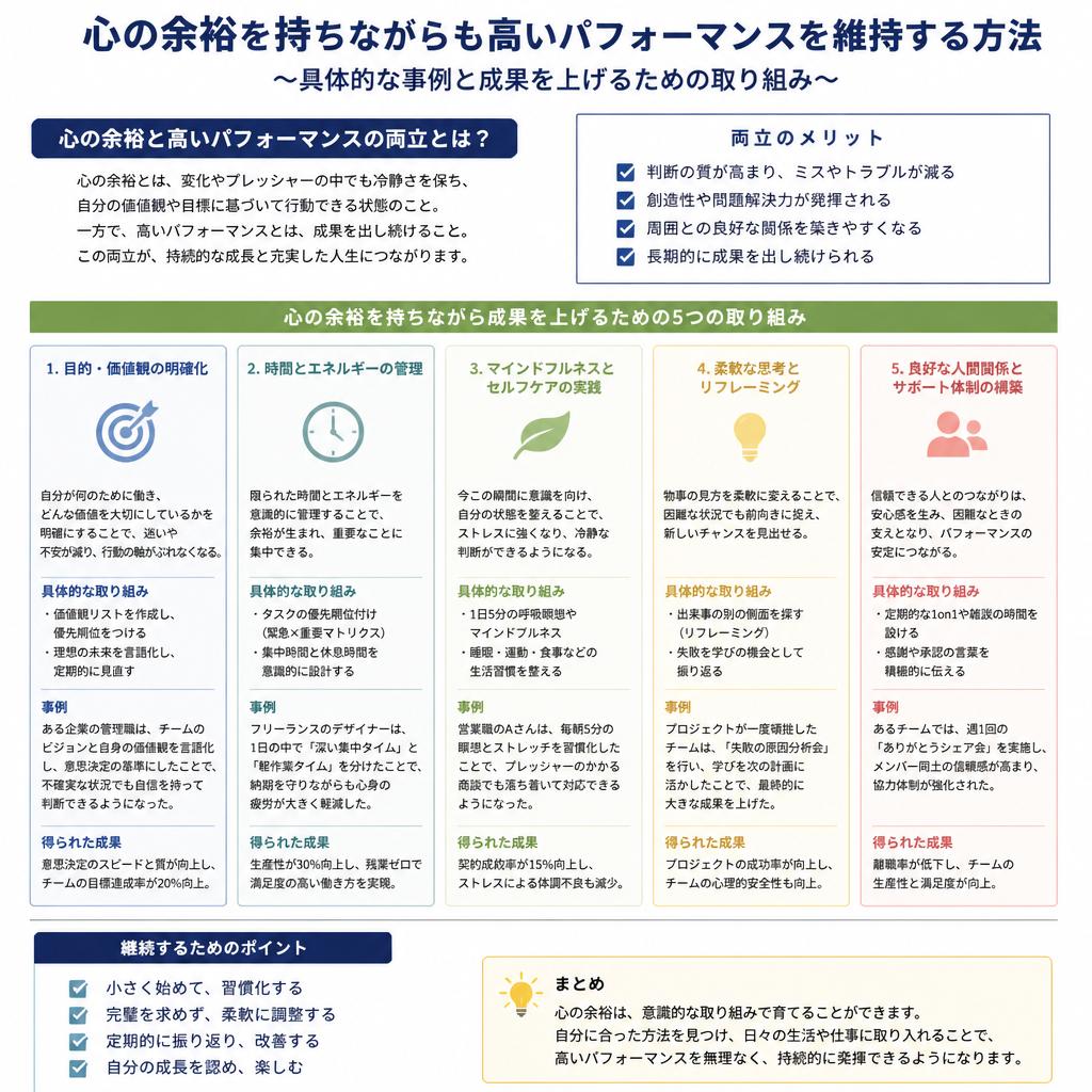 パフォーマンス向上の秘訣