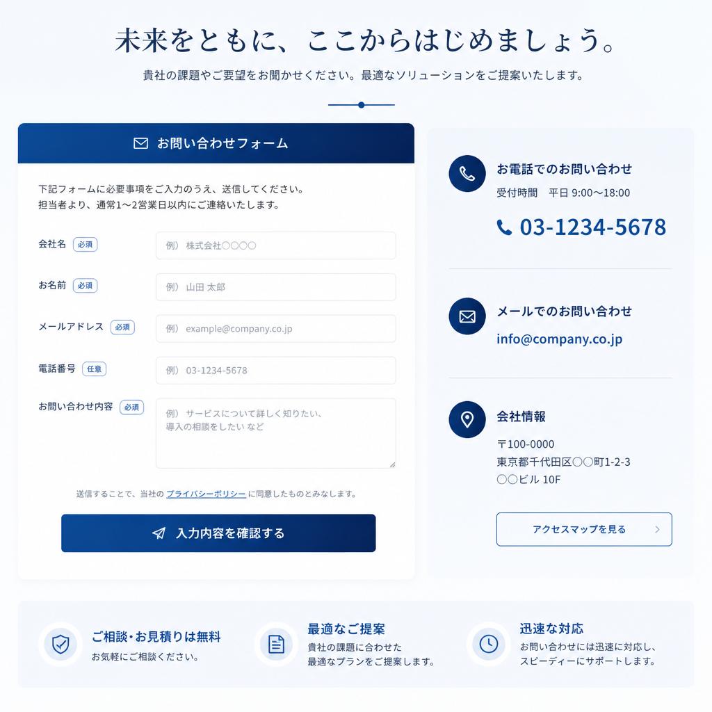 今すぐお問い合わせを！